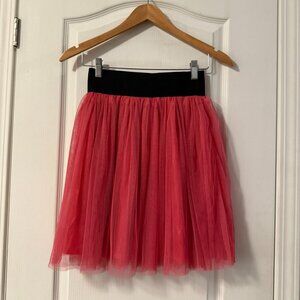 ⭐️$5, spend over $20 - Forever 21 Pink Tulle Overlay Gathered Midi Skirt